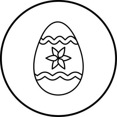Mutlu bir Paskalya yumurtasının vektör çizimi