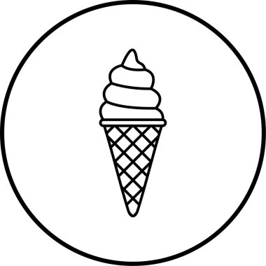 dondurma simgesi, vektör illüstrasyonu