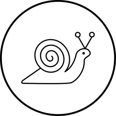 Salyangoz simgesi vektör illüstrasyonu