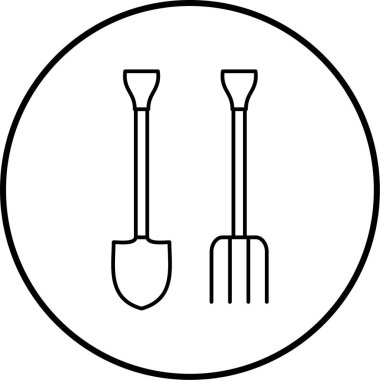 kürek simgesi vektör illüstrasyonu