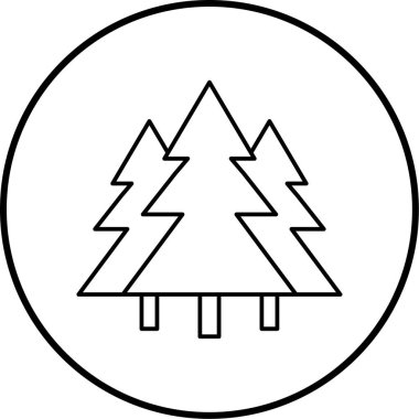 ağaç simgesi vektör illüstrasyonu