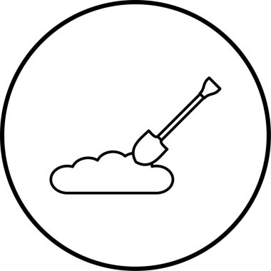 kürek simgesi vektör illüstrasyonu