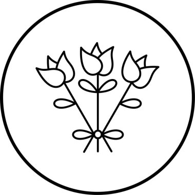 çiçek simgesi vektör illüstrasyonu