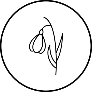 çiçek simgesi vektör illüstrasyonu