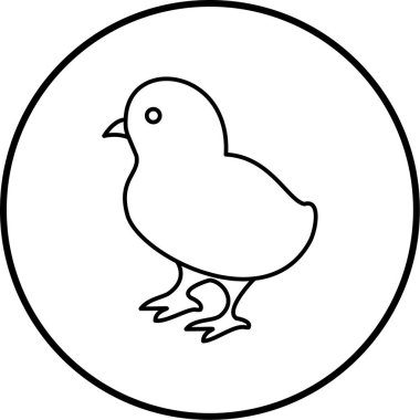 kuş simgesi vektör illüstrasyonu