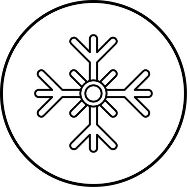 kar Tanesi simgesi vektör çizimi