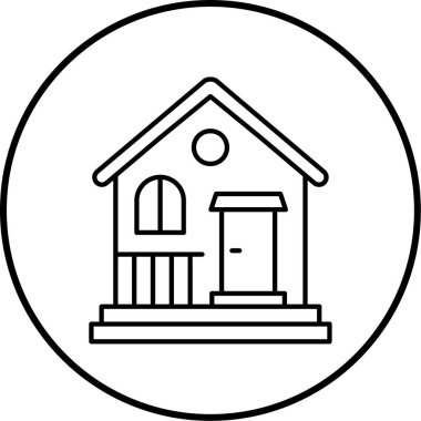 Ev simgesinin vektör illüstrasyonu