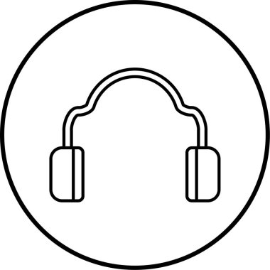 Kulaklık simgesinin vektör illüstrasyonu