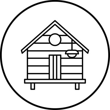 Kulübe simgesinin vektör illüstrasyonu