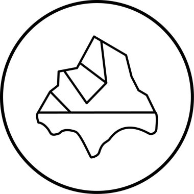 Bir dağ simgesinin vektör illüstrasyonu