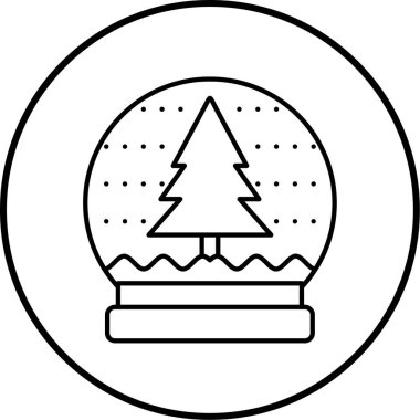 Noel topu ikonu vektör illüstrasyonu