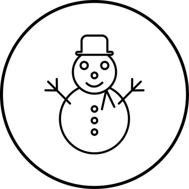 Kardan adam. Web simgesi basit illüstrasyon