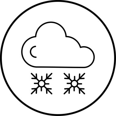 Karlı bir hava. Web simgesi basit tasarım