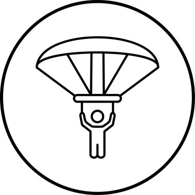 Paraşüt simgesinin vektör çizimi