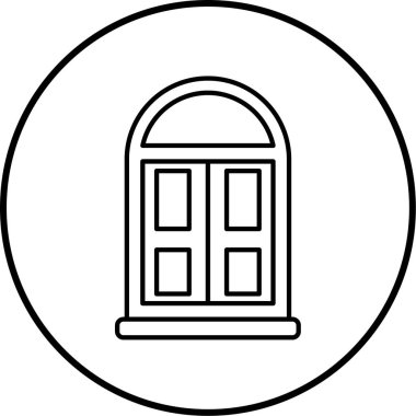 Pencere. Web simgesi basit illüstrasyon