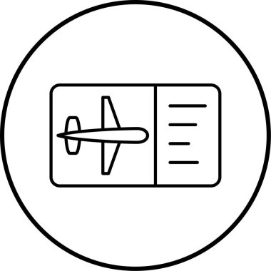uçak ikonu vektör illüstrasyonu