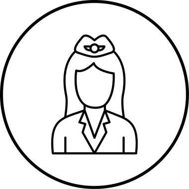 Kadın. Web simgesi basit illüstrasyon