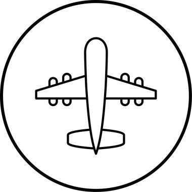 Uçak. Web simgesi basit illüstrasyon