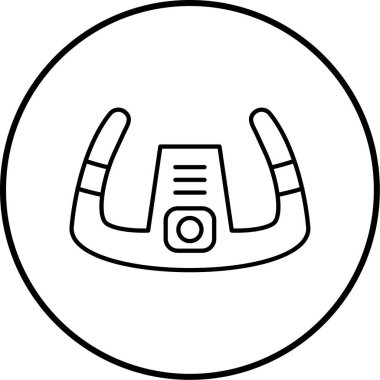 Bir araba simgesinin vektör illüstrasyonu