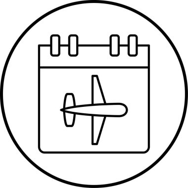 Bir takvim simgesinin illüstrasyonu