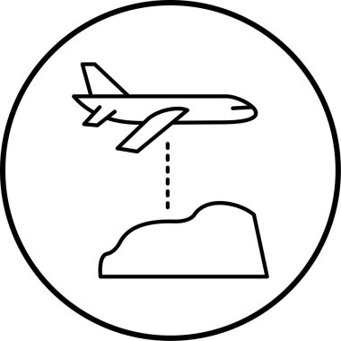 Uçak. Web simgesi basit illüstrasyon