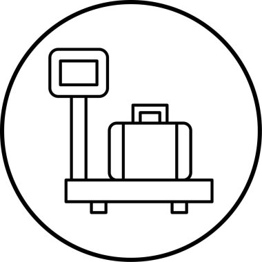 Havaalanı. Web simgesi basit illüstrasyon