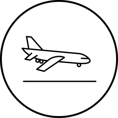 Uçak. Web simgesi basit illüstrasyon