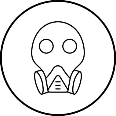 Bir yüz maskesi simgesinin vektör illüstrasyonu