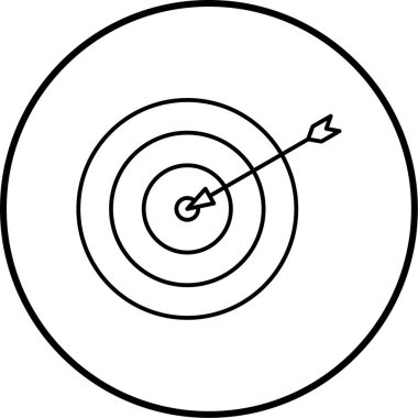 Hedef. Web simgesi basit illüstrasyon