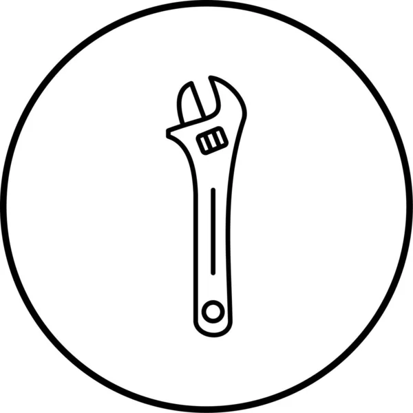 Векторная Иллюстрация Значка Гаечного Ключа — стоковый вектор