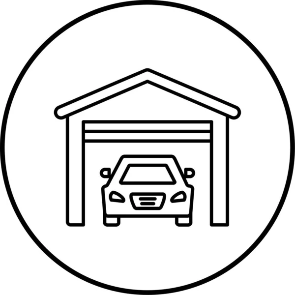 Icona Del Garage Auto Illustrazione Vettoriale — Vettoriale Stock