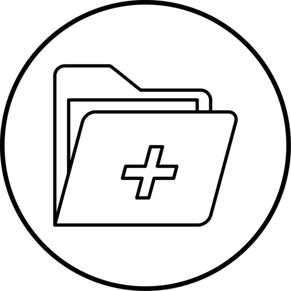 Medical Folder Web Icon Simple Illustration — Vettoriale Stock