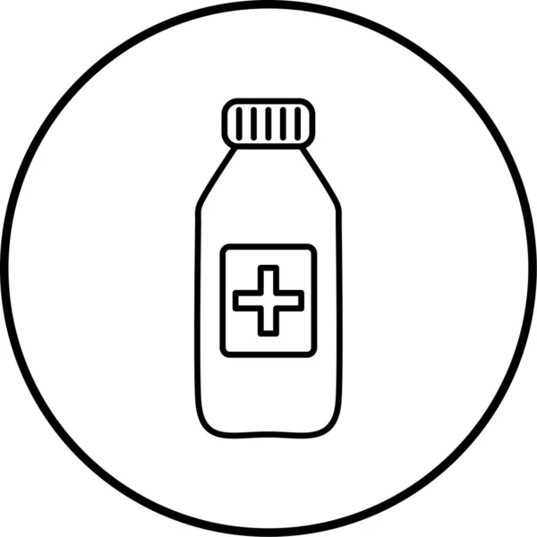 医療用ボトル Webアイコンシンプルなイラスト — ストックベクタ