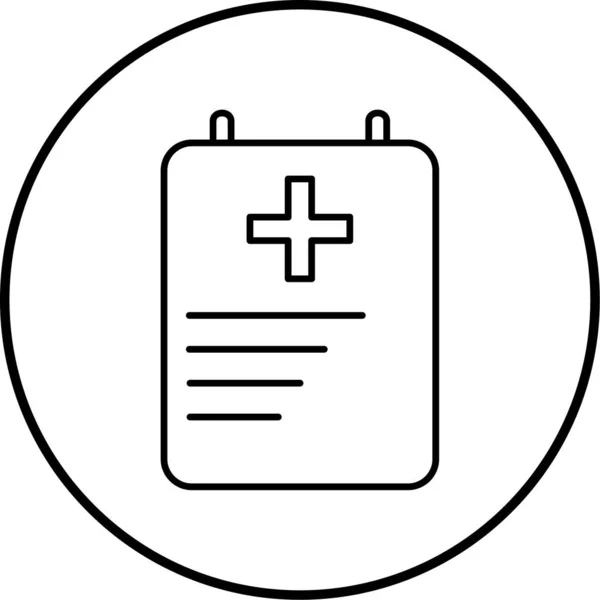 Vector Illustration Medical Clipboard Icon — Vector de stock