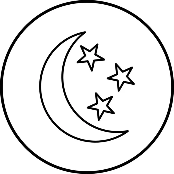 Moon Icon Vector Illustration — Stock Vector