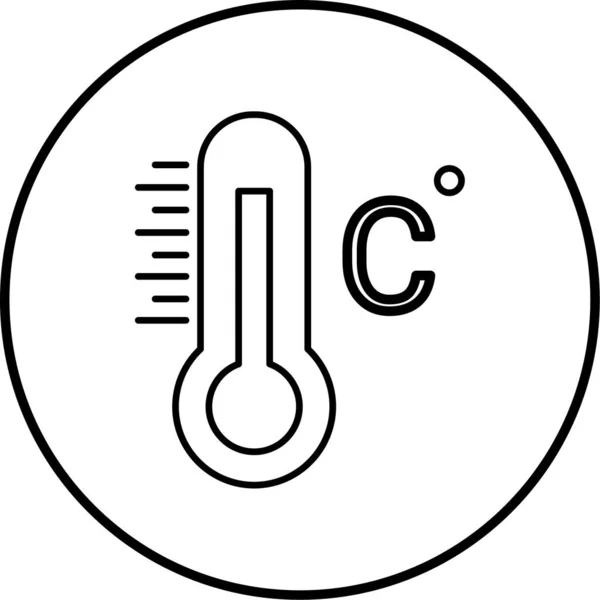 Thermometer Web Icon Simple Design — Stock Vector