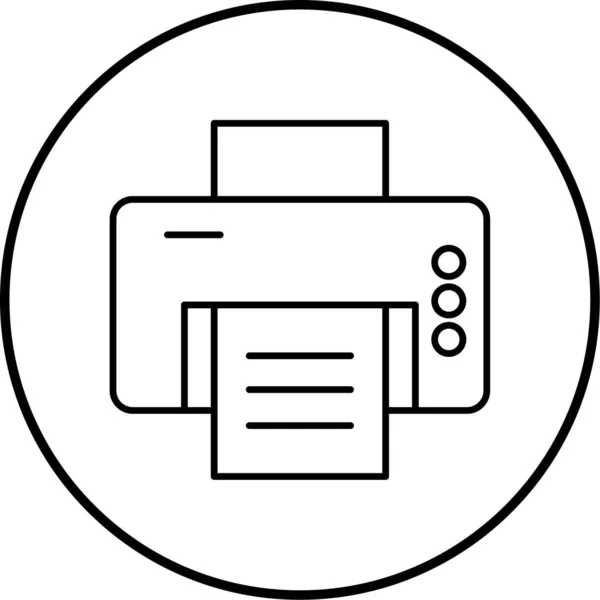 Imprimanta Pictograma Web Ilustrație Simplă — Vector de stoc