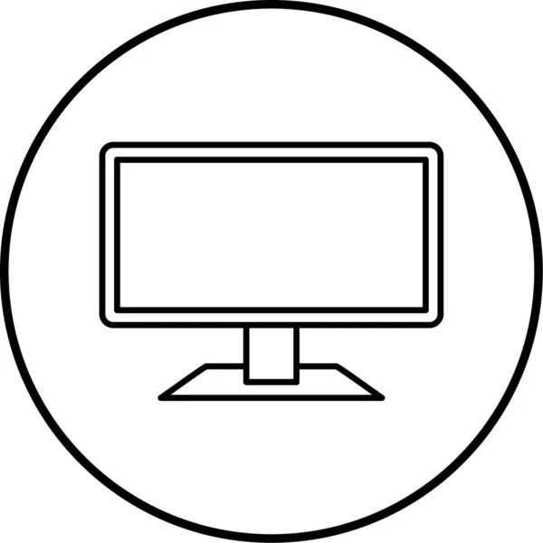 Computer Monitor Web Symbol Einfache Illustration — Stockvektor