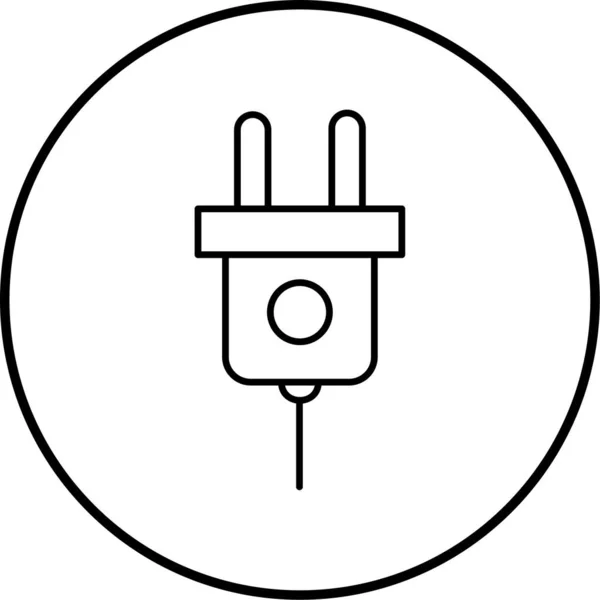 Plug Vettoriale Icona Simbolo Segno — Vettoriale Stock