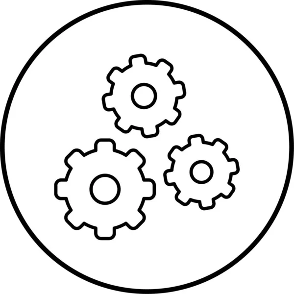 Vektorová Ilustrace Ikon Ozubení — Stockový vektor