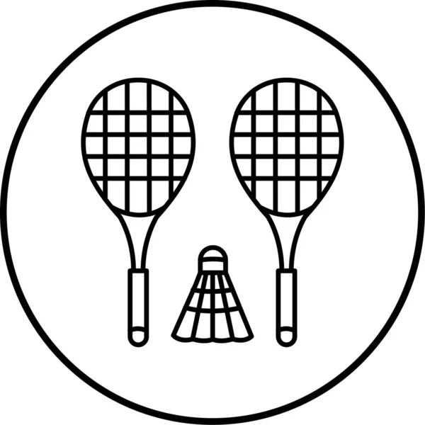 Icono Bádminton Vector Ilustración — Vector de stock