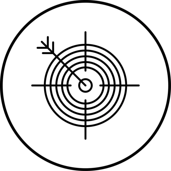 Ícone Alvo Ilustração Vetorial —  Vetores de Stock