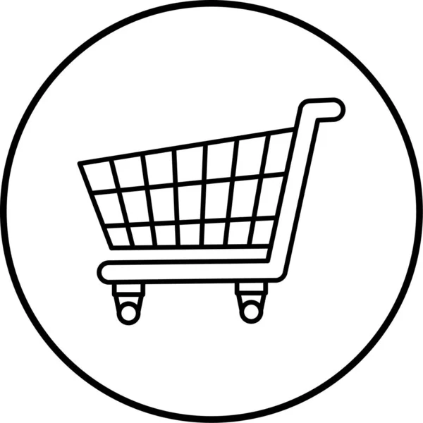 Alışveriş Arabası Simgesi Vektör Illüstrasyonu — Stok Vektör