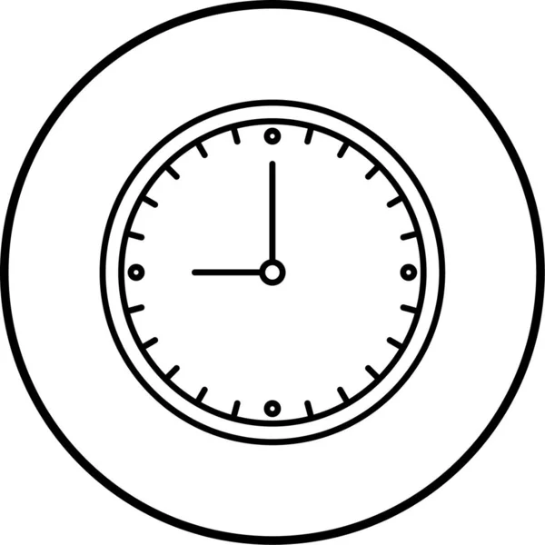 Horloge Icône Web Illustration Simple — Image vectorielle