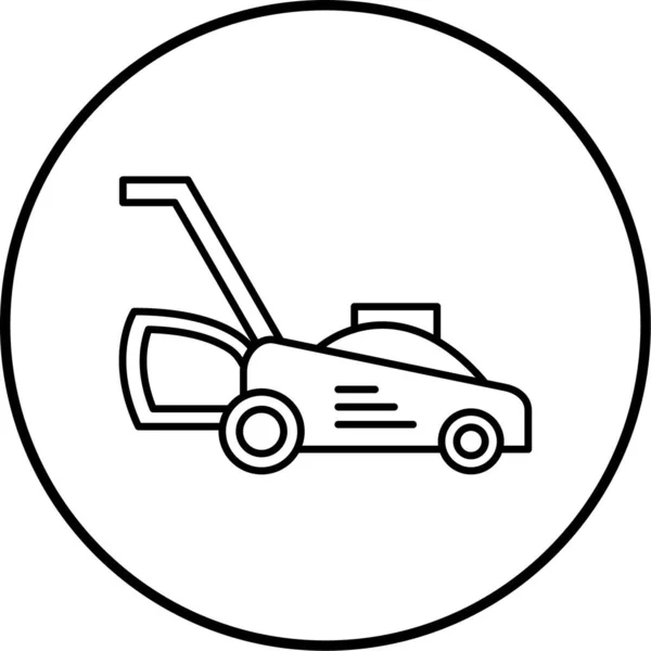 Lawn Mower Web Icon Simple Illustration — Vetor de Stock