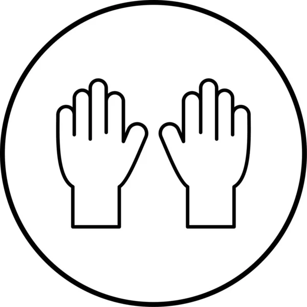 Vector Illustration Gloves Icon — Stock Vector