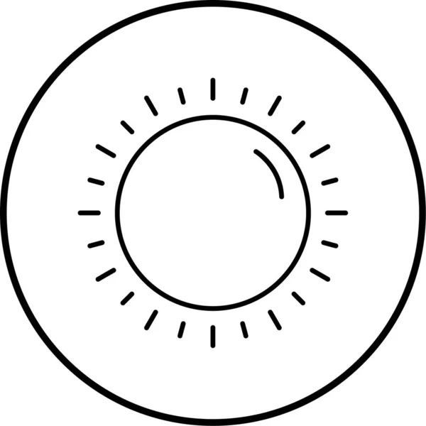 Sol Icono Web Ilustración Simple — Vector de stock