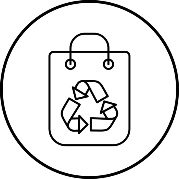 Recyceln Tasche Symbol Vektor Illustration — Stockvektor