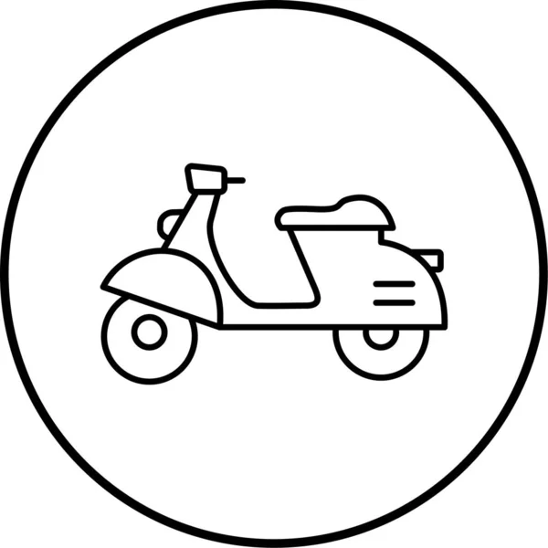 Motorku Ikonu Vektorové Ilustrace — Stockový vektor