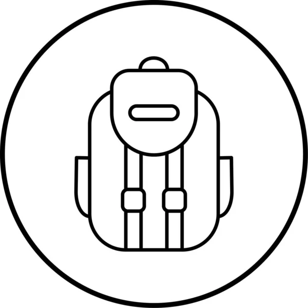 Mochila Ícone Web Ilustração Simples —  Vetores de Stock